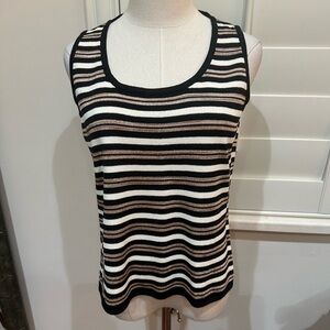 St John multi strip sweater vest. Size Small